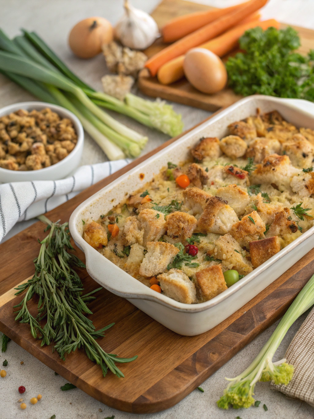Ingredients for Chicken and Stuffing Casserole
