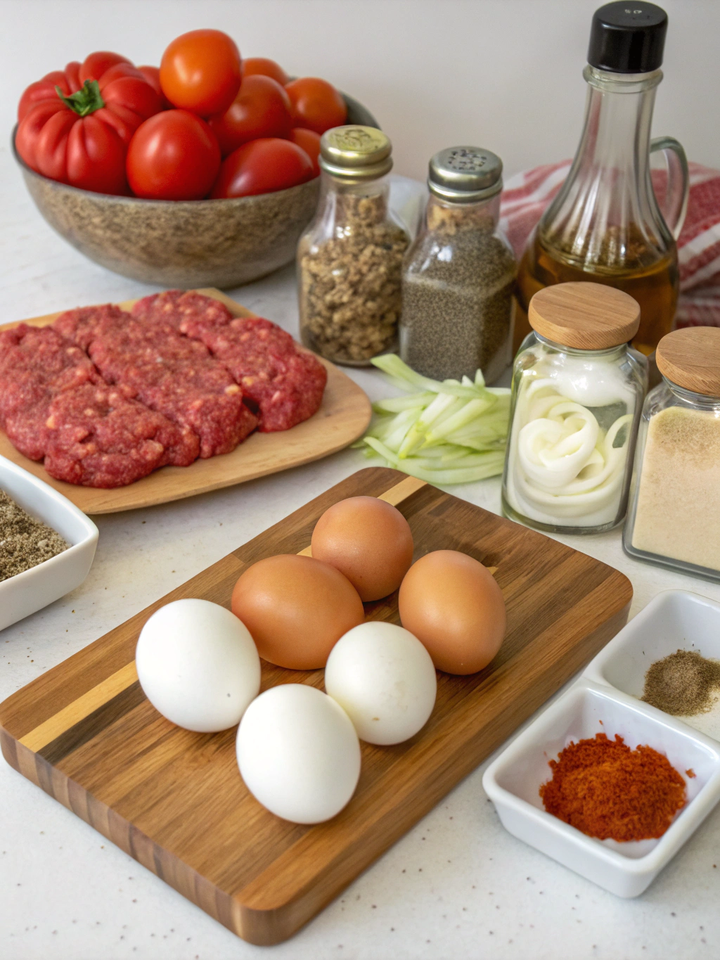 Eggs and Hamburger Meat Recipes Ingredients
